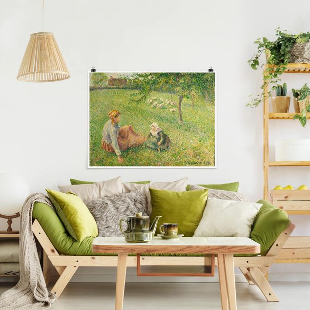 Cuadro del Impresionismo Camille Pissarro - The Geese Pasture