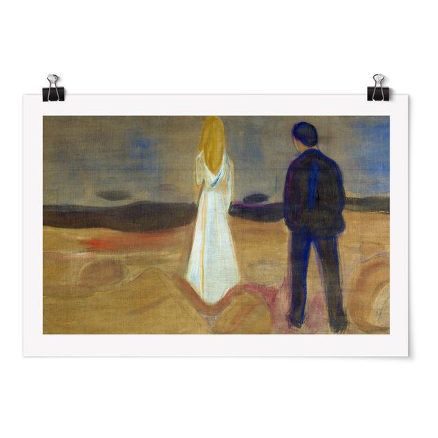 Láminas cuadros famosos Edvard Munch - Two humans. The Lonely (Reinhardt-Fries)