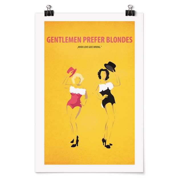 Cuadros de retratos Film Poster Gentlemen Prefer Blondes