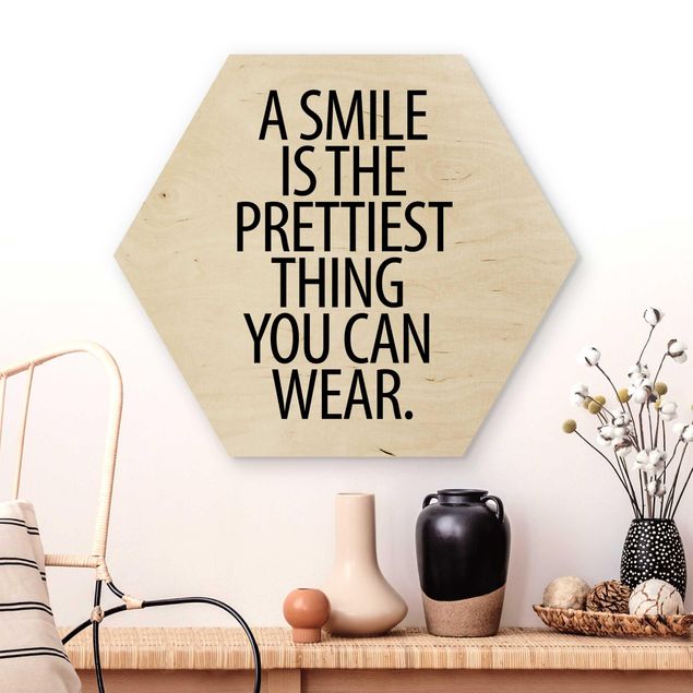 Decoración cocina A Smile Is The Prettiest Thing Sans Serif