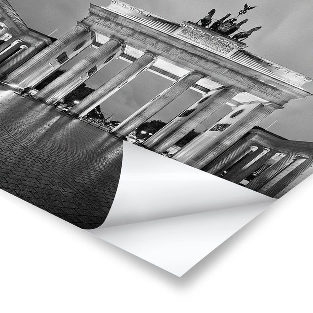 Cuadros en blanco y negro Illuminated Brandenburg Gate II