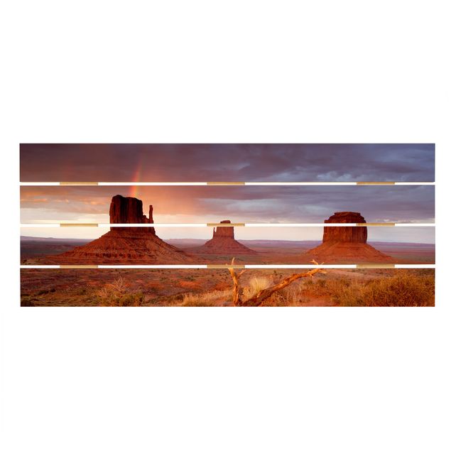 Cuadros de madera Monument Valley At Sunset