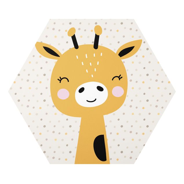 Cuadros amarillos Baby Giraffe