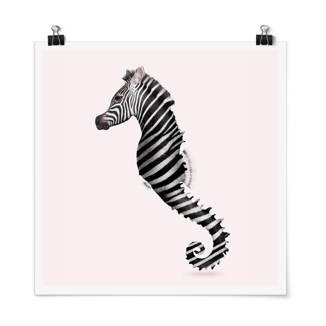Cuadros caballos Seahorse With Zebra Stripes