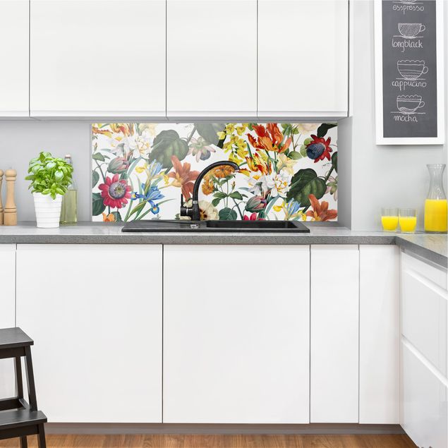 Panel antisalpicaduras cocina patrones Colourful Magnificent Flowers