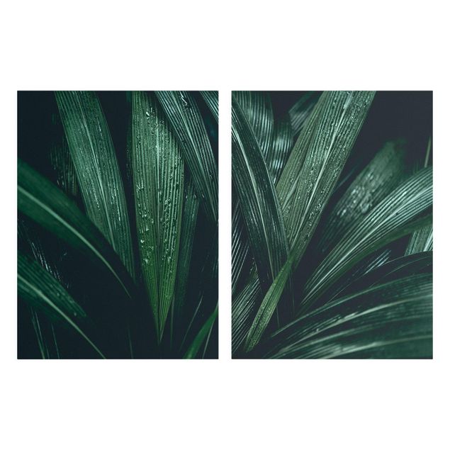 Cuadros verdes Green Palm Leaves