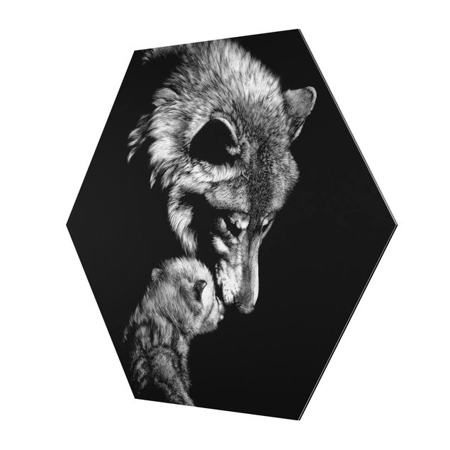 cuadro hexagonal Wolf In The Dark