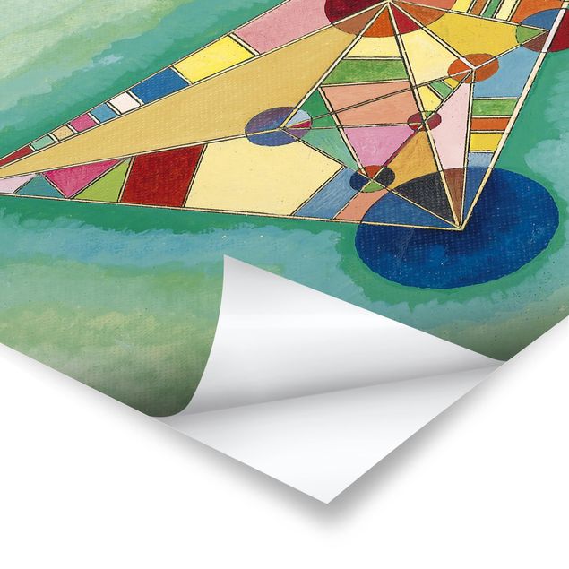 Láminas de cuadros famosos Wassily Kandinsky - Variegation in the Triangle