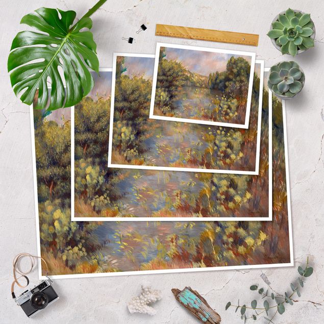 Póster paisajes para pared Auguste Renoir - Lakeside Landscape