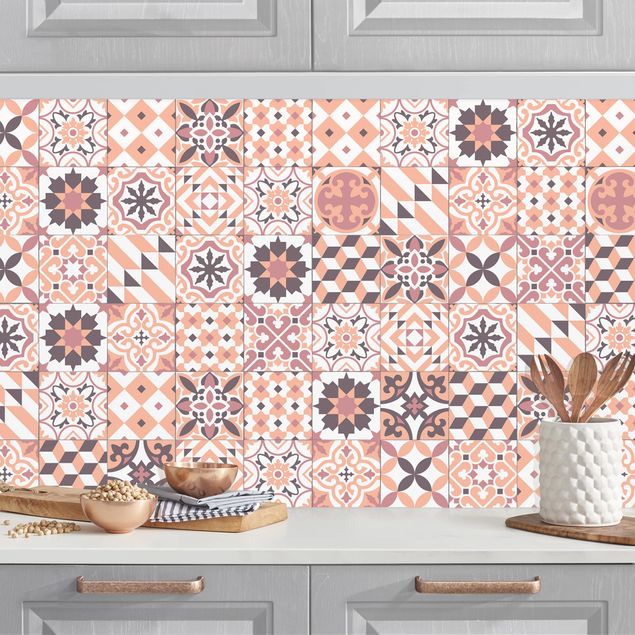 Decoración en la cocina Geometrical Tile Mix Orange