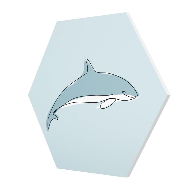 Cuadros Dolphin Line Art