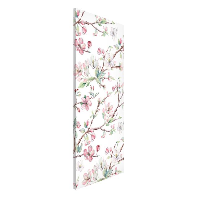 Decoración cocina Watercolour Branches Of Apple Blossom In Light Pink And White