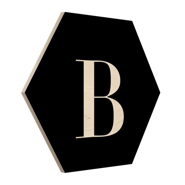cuadros hexagonales Letter Serif Black B