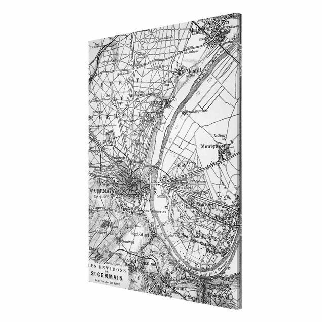 Tableros magnéticos mapamundi Vintage Map St Germain Paris
