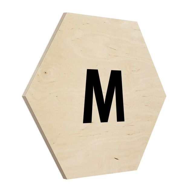 Cuadros hexagonales Letter White M