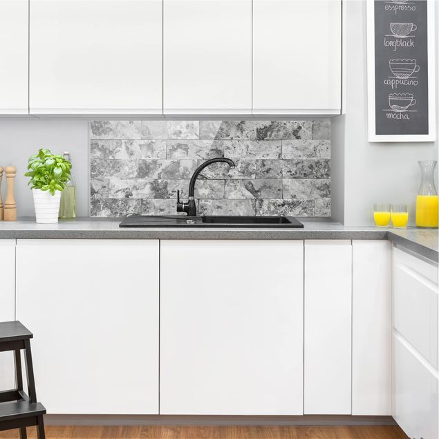 Panel antisalpicaduras cocina patrones Stone Wall Natural Marble Grey
