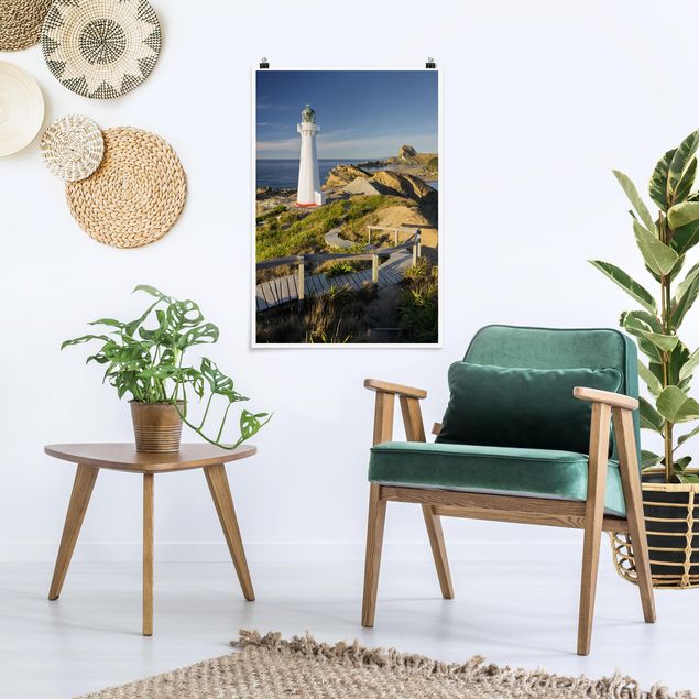 Cuadro con paisajes Castle Point Lighthouse New Zealand