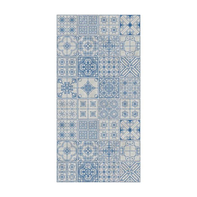 Alfombras modernas Tile Pattern Coimbra Blue
