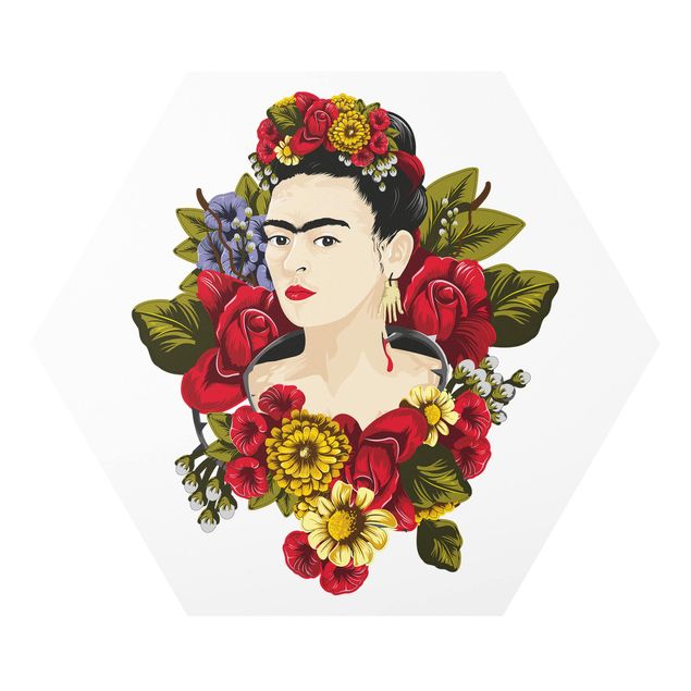 Cuadros de flores modernos Frida Kahlo - Roses