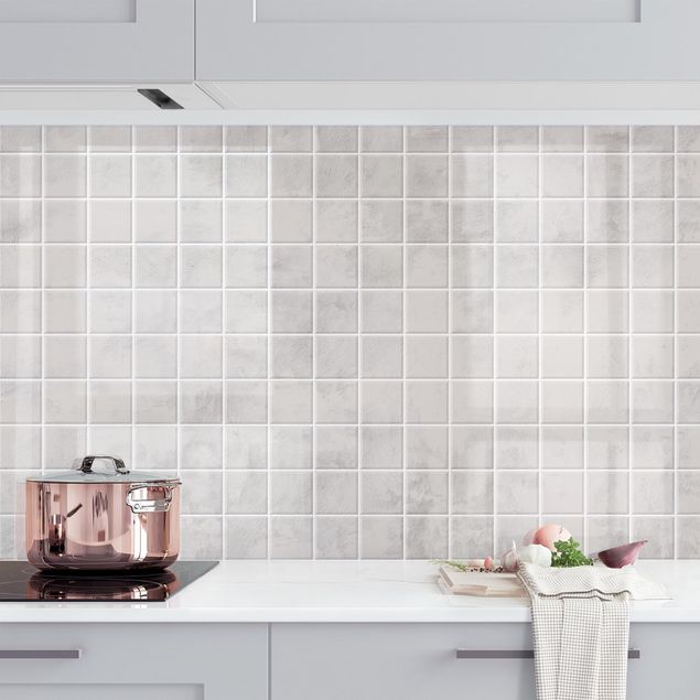 Decoración en la cocina Mosaic Concrete Tiles - Light Grey