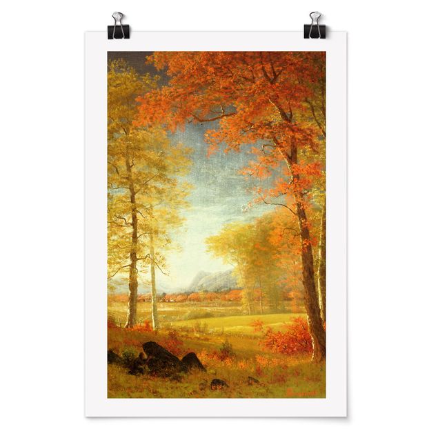 Reproducciones de cuadros Albert Bierstadt - Autumn In Oneida County, New York