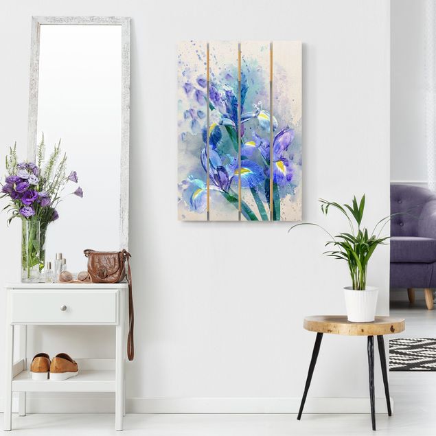 Cuadros modernos Watercolour Flowers Iris