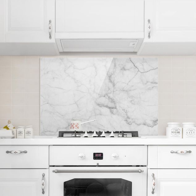 Panel antisalpicaduras cocina patrones Bianco Carrara