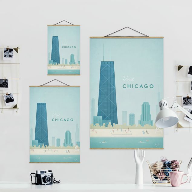 Cuadros Henry Rivers Travel Poster - Chicago