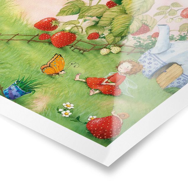 Láminas decorativas Little Strawberry Strawberry Fairy - In The Garden