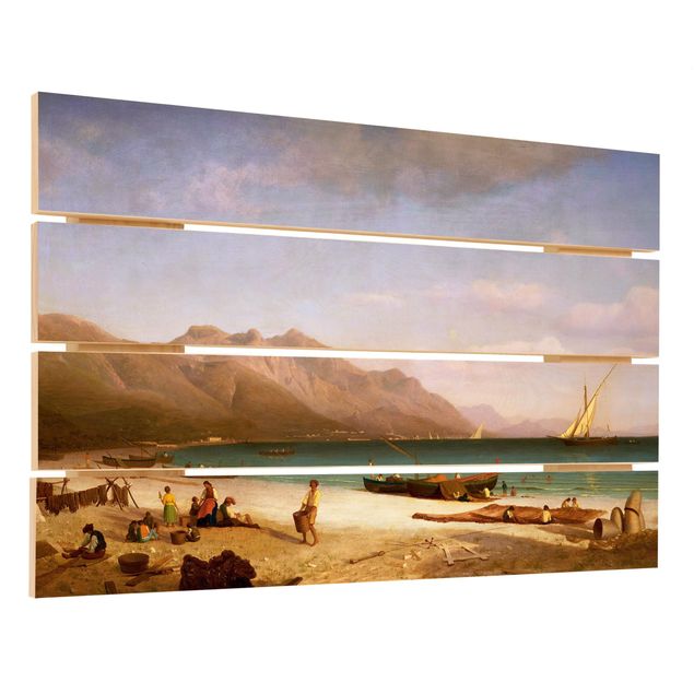 Cuadros de madera paisajes Albert Bierstadt - Bay of Salerno