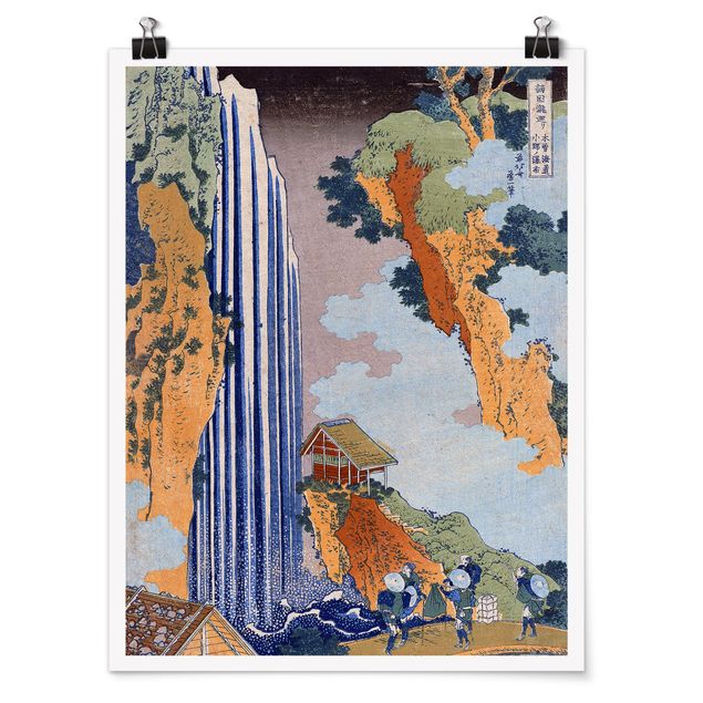Cuadros paisajes Katsushika Hokusai - Ono Waterfall on the Kisokaidô