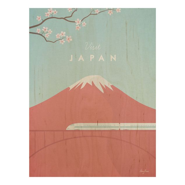 Cuadros de madera flores Travel Poster - Japan