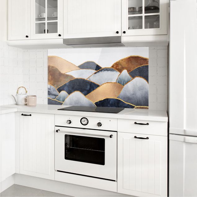 Panel antisalpicaduras cocina patrones Golden Mountains Watercolor