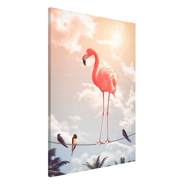 Cuadro con paisajes Sky With Flamingo