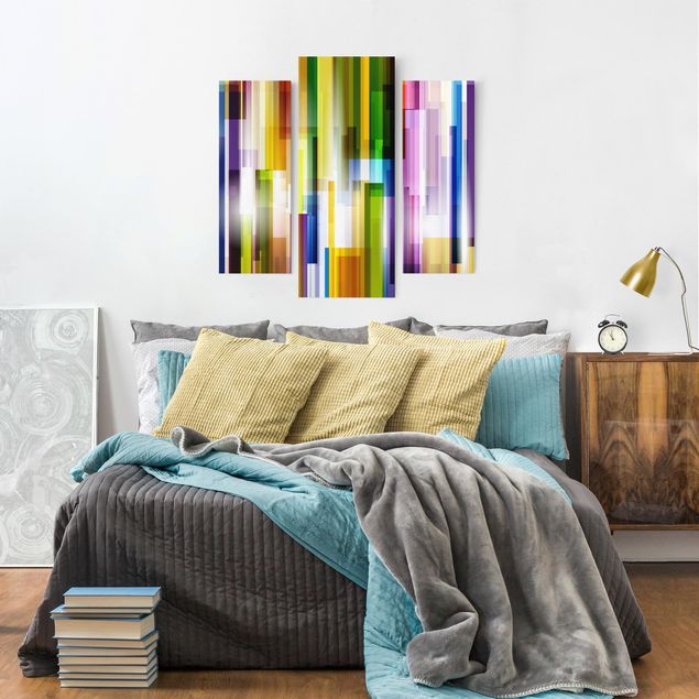 Lienzos abstractos Rainbow Cubes