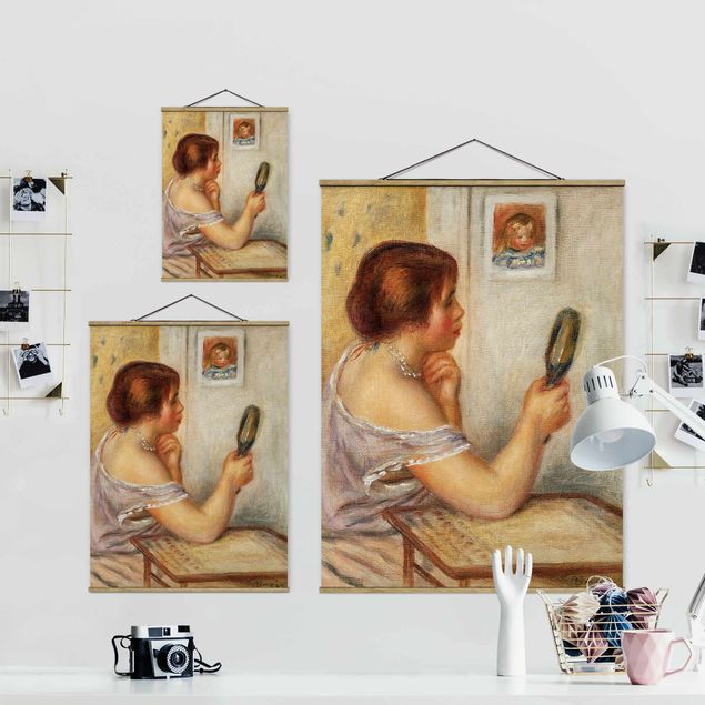 Cuadro retratos Auguste Renoir - Gabrielle holding a Mirror or Marie Dupuis holding a Mirror with a Portrait of Coco
