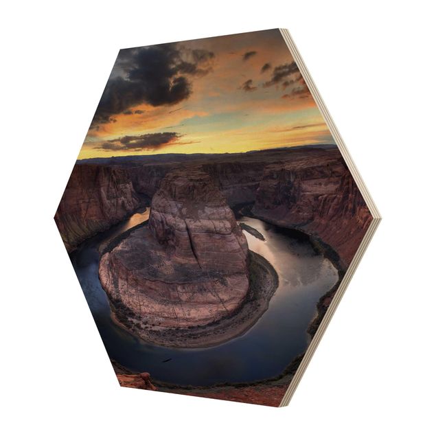 Hexagon Bild Holz - Colorado River Glen Canyon