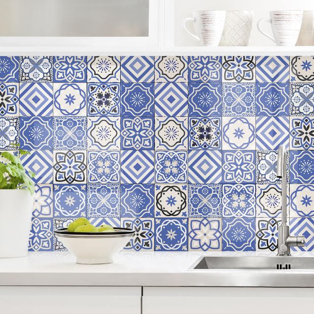 Decoración de cocinas Mediterranean Tile Pattern