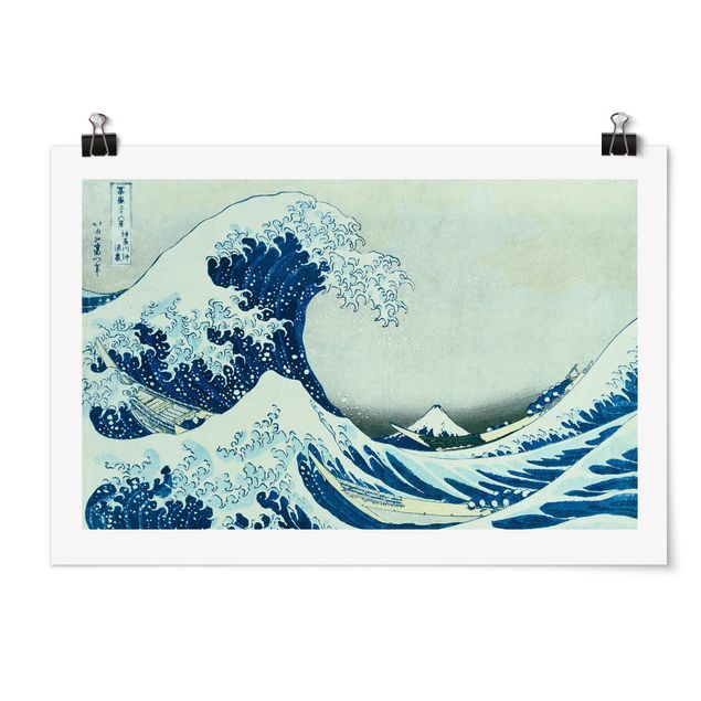 Cuadros de paisajes naturales  Katsushika Hokusai - The Great Wave At Kanagawa