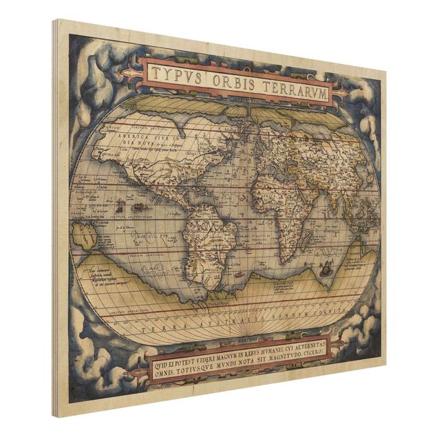 Decoración de cocinas Historic World Map Typus Orbis Terrarum
