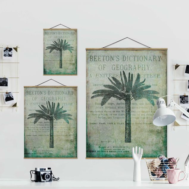 Cuadros verdes Vintage Collage - Antique Palme