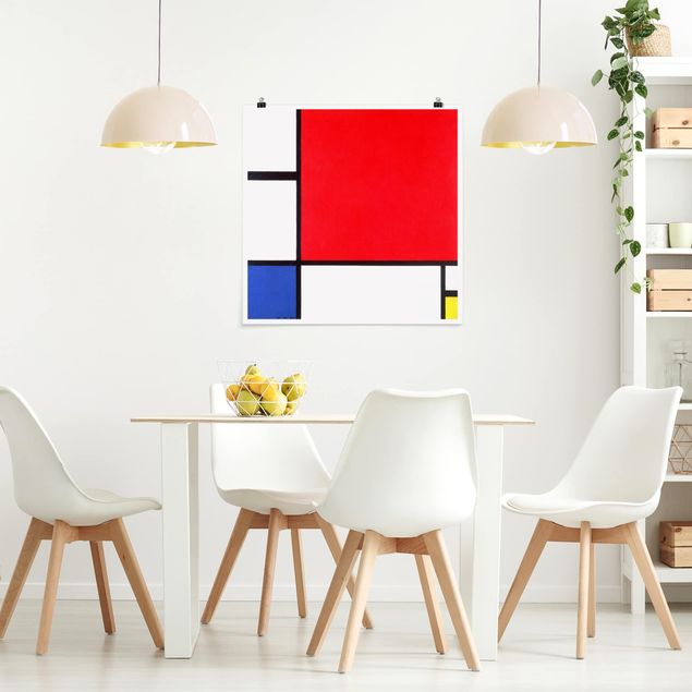 Decoración en la cocina Piet Mondrian - Composition With Red Blue Yellow