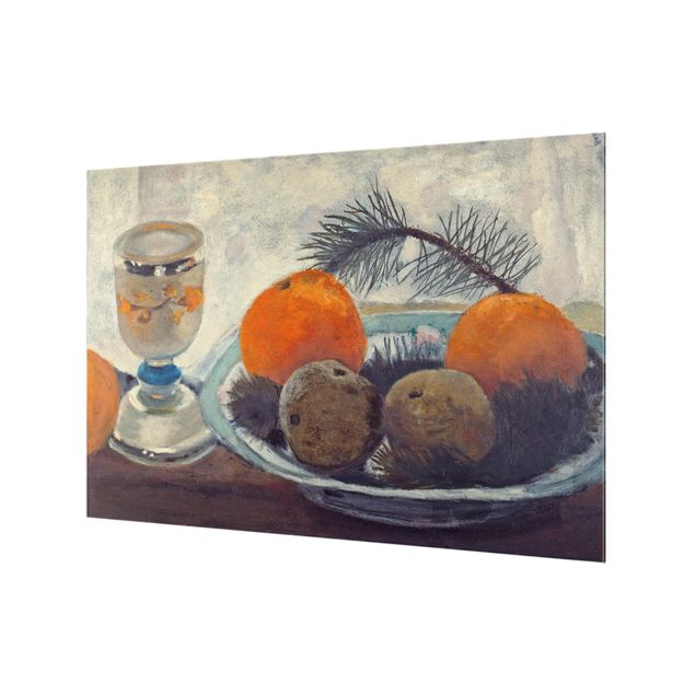 Panel antisalpicaduras cocina flores Paula Modersohn-Becker - Still Life With Frosted Glass Mug