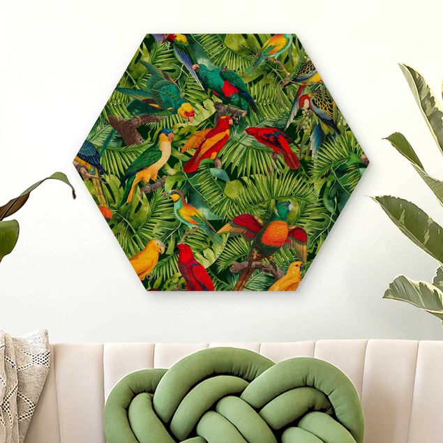 Decoración cocina Colorful Collage - Parrot In The Jungle