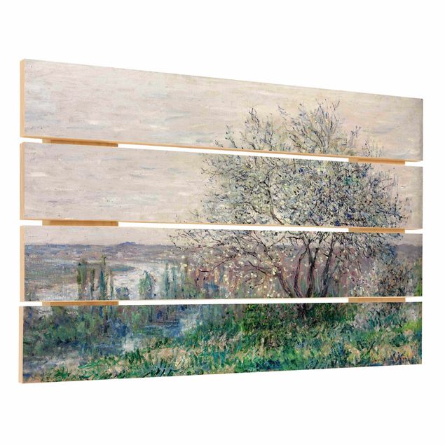 Cuadros de madera paisajes Claude Monet - Spring in Vétheuil