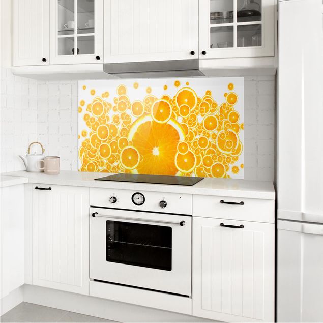 panel-antisalpicaduras-cocina Retro Orange Pattern