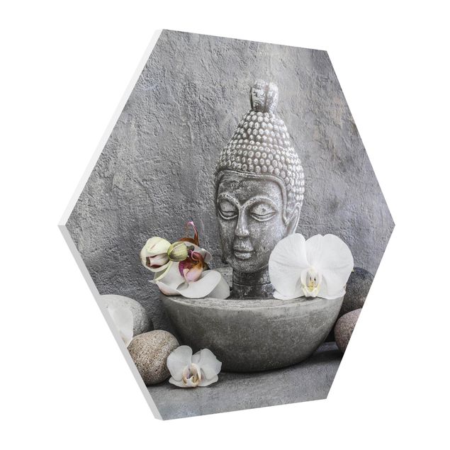 Cuadros espirituales  Zen Buddha, Orchids And Stones