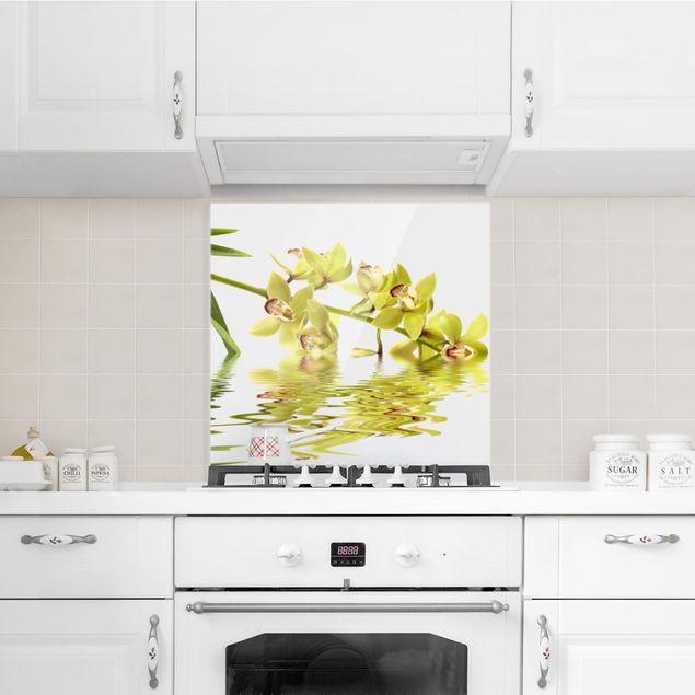 Panel antisalpicaduras cocina flores Elegant Orchid Waters