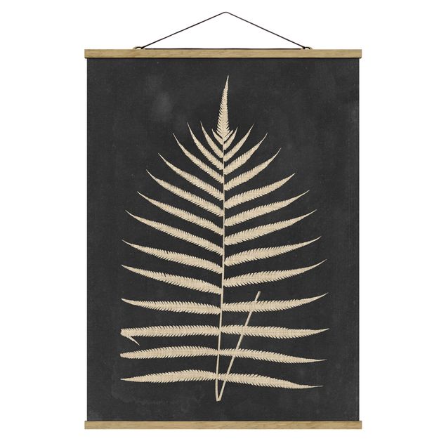 Cuadros retro vintage Fern With Linen Structure III