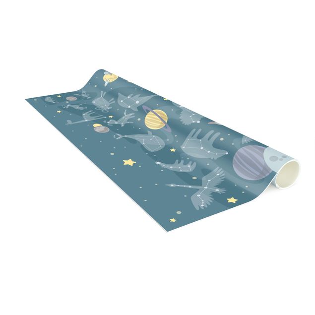 Alfombras espirituales Planets With Zodiac And Rockets